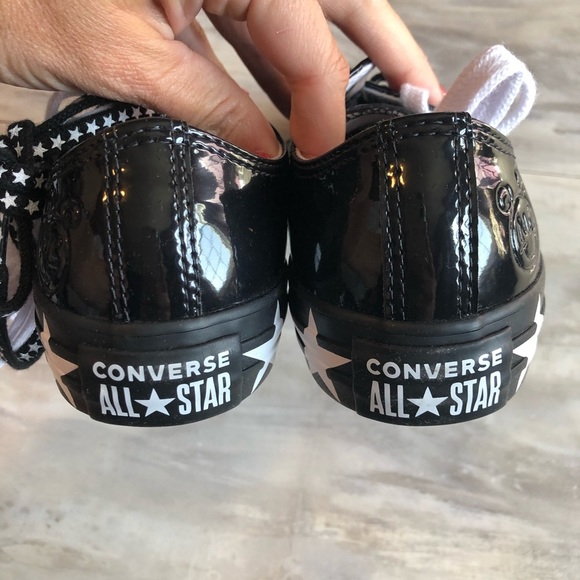 Converse Chuck Taylor Ox low top star Miley Cyrus black silver sneaker shoe 6.5 - Picture 5 of 8